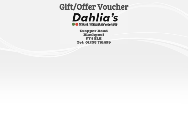 This Voucher entitles the holder to a 3 Course Sunday Lunch - Saving £3.99! - Please Call 01253 761499 to book (24 hour Notice Required). Voucher valid till end of February 2019. (Not Valid in December 2018)